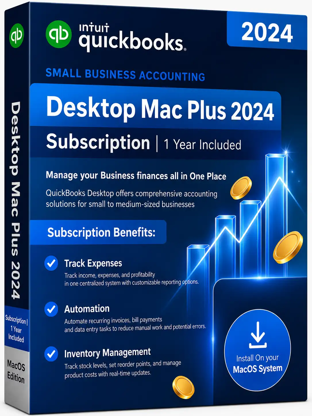 QuickBooks Desktop Mac Plus 2024 QuickBooks Desktop Mac Plus 2024 – Authentic 1-Year Subscription | Guaranteed Activation - Image 1