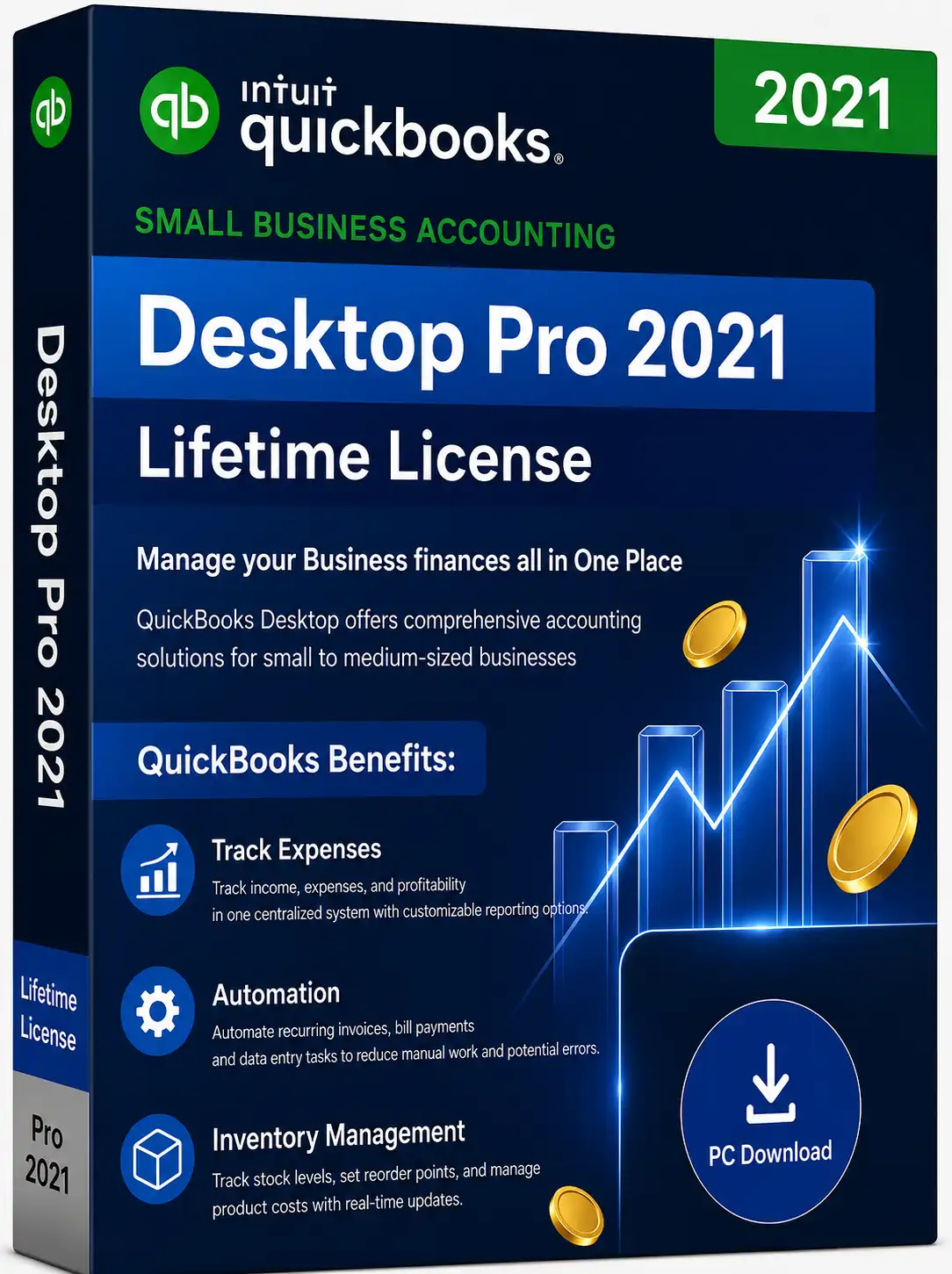 QuickBooks Desktop Pro 2021 QuickBooks Desktop Pro 2021 – Authentic Lifetime License | Guaranteed Activation - Image 1